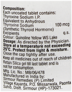Thyrorise 100 Tablet 120 Thyrorise 100 Tablet 120